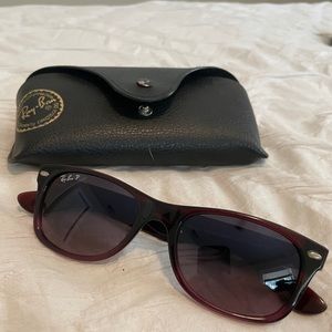 Polarized Maroon Ray Ban Sunglasses
